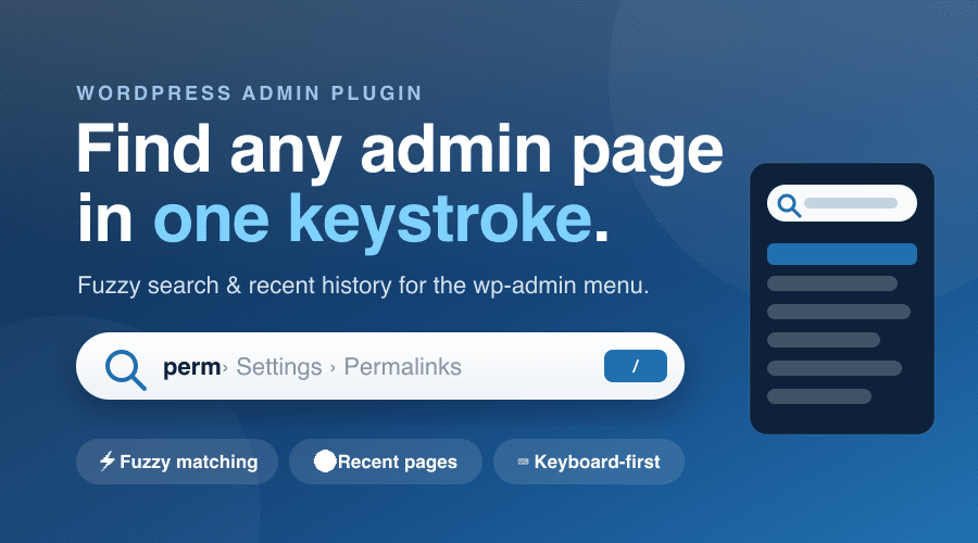 wp-admin search tool banner